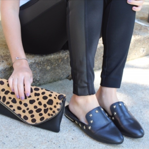 Michael Kors Shoes - Michael Kors Navy Natasha Star Mules